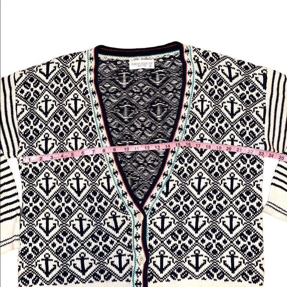 Vintage Robert Scott 100% Cotton Nautical Themed Cardigan - Picture 9 of 11